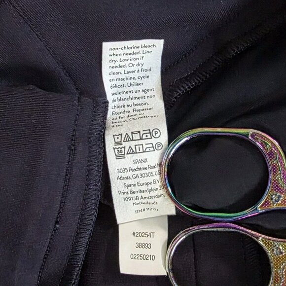 Spanx Pants Womens L Tall Navy Pull On Ponte Stretch No Pockets Office Casual - Picture 15 of 16